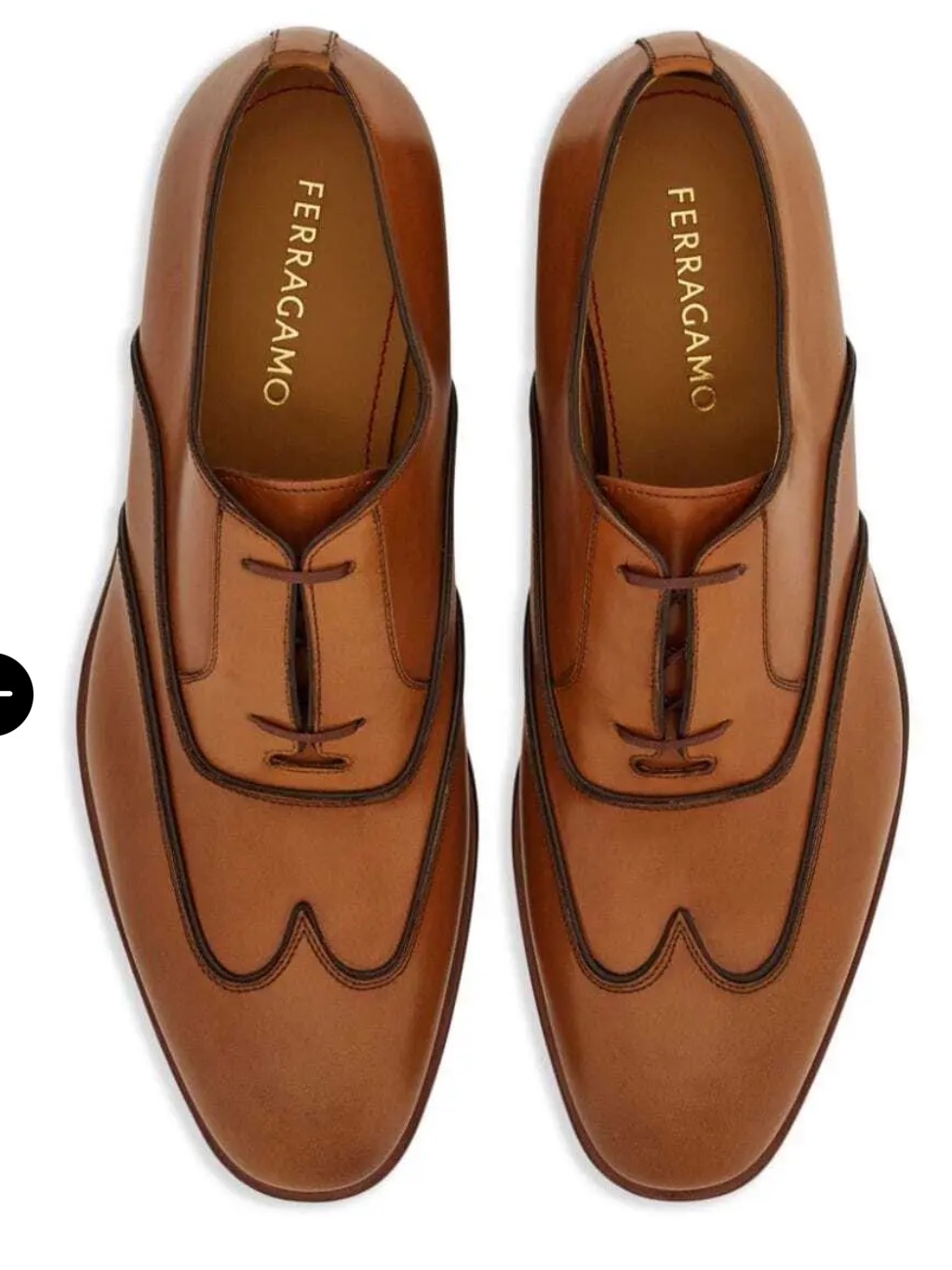 Ferragamo Coran 7 Tan Leather Lace-Up Dress Shoes